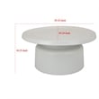 Benjara Ricca Plant Stand Table- White Metal- Round 29