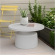 Benjara Ricca Plant Stand Table- White Metal- Round 29