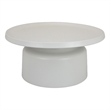 Benjara Ricca Plant Stand Table- White Metal- Round 29