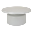 Benjara Ricca Plant Stand Table- White Metal- Round 29