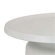 Benjara Ricca Plant Stand Table- White Metal- Round 29