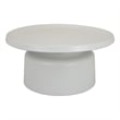 Benjara Ricca Plant Stand Table- White Metal- Round 29