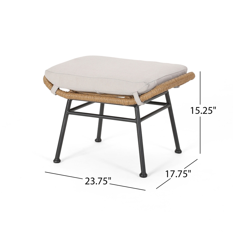 Benjara Margo Outdoor Ottoman Set of 2- 24