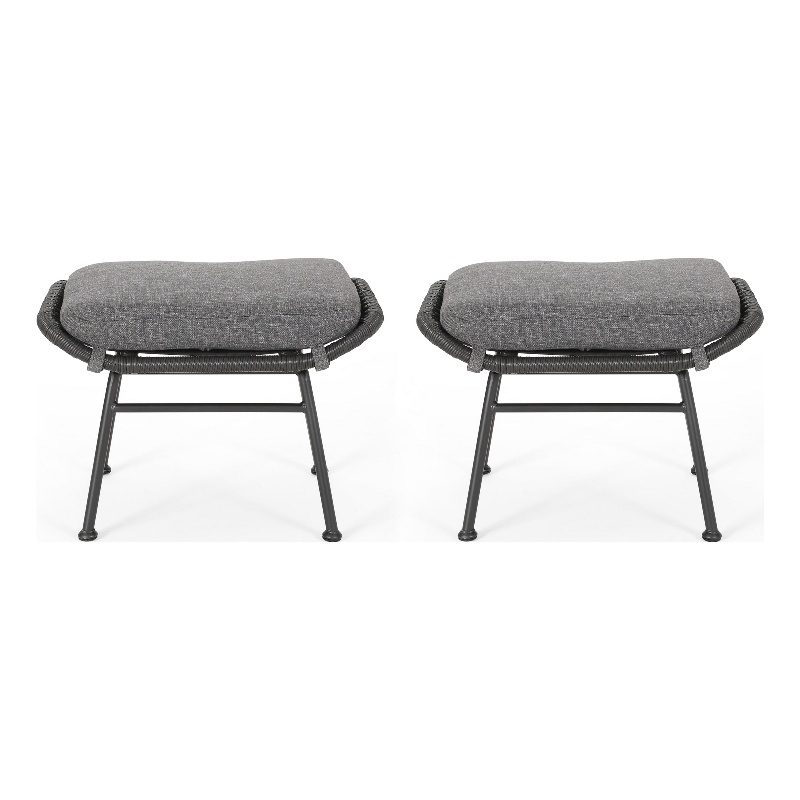 Benjara Margo Outdoor Ottoman Set of 2- 24