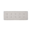 Benjara Liba Ottoman Bench- Button Tufted Beige Fabric- Black Frame- 47 Inch