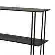 Benjara Rasha 3 Tier Storage Rack Rack- Spacious Shelves- Black Metal- 44 Inch