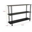 Benjara Rasha 3 Tier Storage Rack Rack- Spacious Shelves- Black Metal- 44 Inch