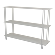 Benjara Rasha 3 Tier Storage Rack Rack- Spacious Shelves- White Metal- 44 Inch