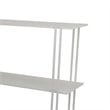 Benjara Rasha 3 Tier Storage Rack Rack- Spacious Shelves- White Metal- 44 Inch