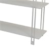 Benjara Rasha 3 Tier Storage Rack Rack- Spacious Shelves- White Metal- 44 Inch