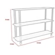 Benjara Rasha 3 Tier Storage Rack Rack- Spacious Shelves- White Metal- 44 Inch