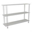 Benjara Rasha 3 Tier Storage Rack Rack- Spacious Shelves- White Metal- 44 Inch