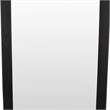 Benjara Wall-Mounted Mirror with Tall Rectangular Frame- 24 x 71- Black Metal