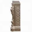 Benjara Mas LED Electric Fireplace- Touch Panel- 69 Inch- Classic Silver Resin