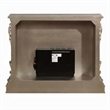 Benjara Mas LED Electric Fireplace- Touch Panel- 69 Inch- Classic Silver Resin