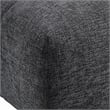 Benjara Cloe Modern Ottoman- Tufted Gray Linen Upholstery- 39x26 Solid Wood