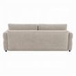 Benjara Isy Sofa with Pull Out Sleeper- Removable Cushions- 2 Pillows- Beige