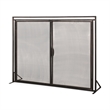 Benjara 31x40 Fireplace Screen- 2 Door Diamond Mesh Design- Black Bronze Iron