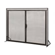 Benjara 31x40 Fireplace Screen- 2 Door Diamond Mesh Design- Black Bronze Iron