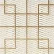 Benjara 31x41 Fireplace Screen- Overlapping Square Design- Classic Gold Iron