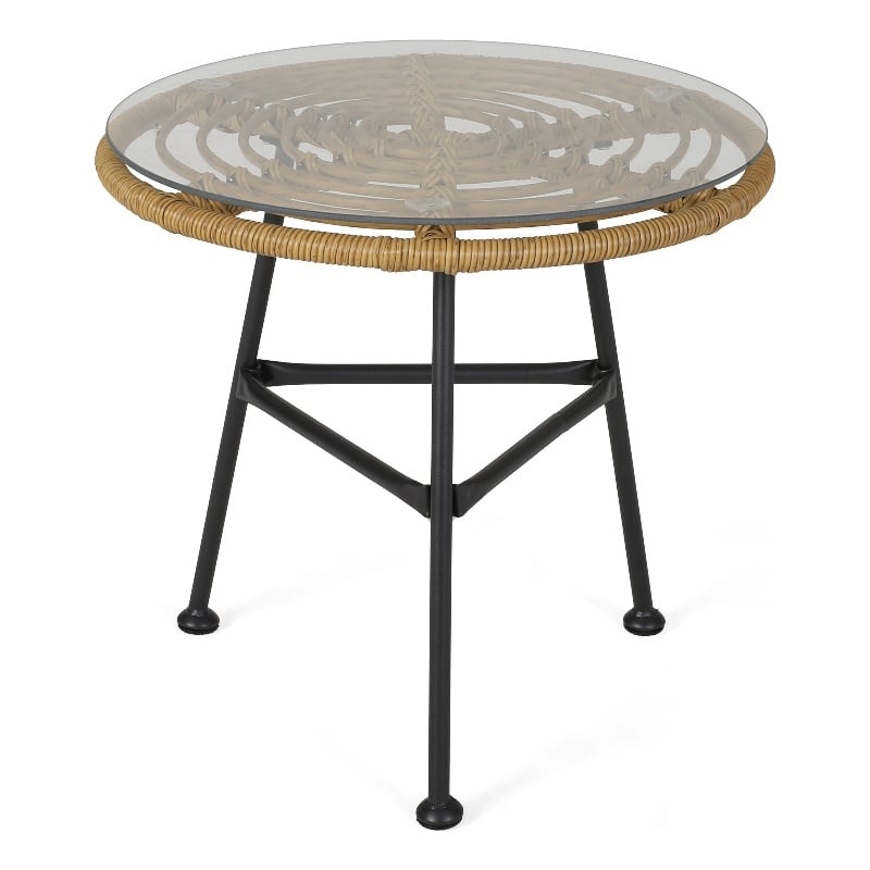 Benjara Tee Outdoor Side End Table- 20