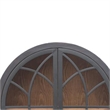 Benjara Veria Curio Wine Bar Cabinet- 2 Glass Arch Doors- Matte Black 71 Inch