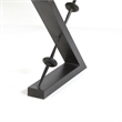 Benjara Meya Office Desk- Z Shaped Black Iron Base- 71