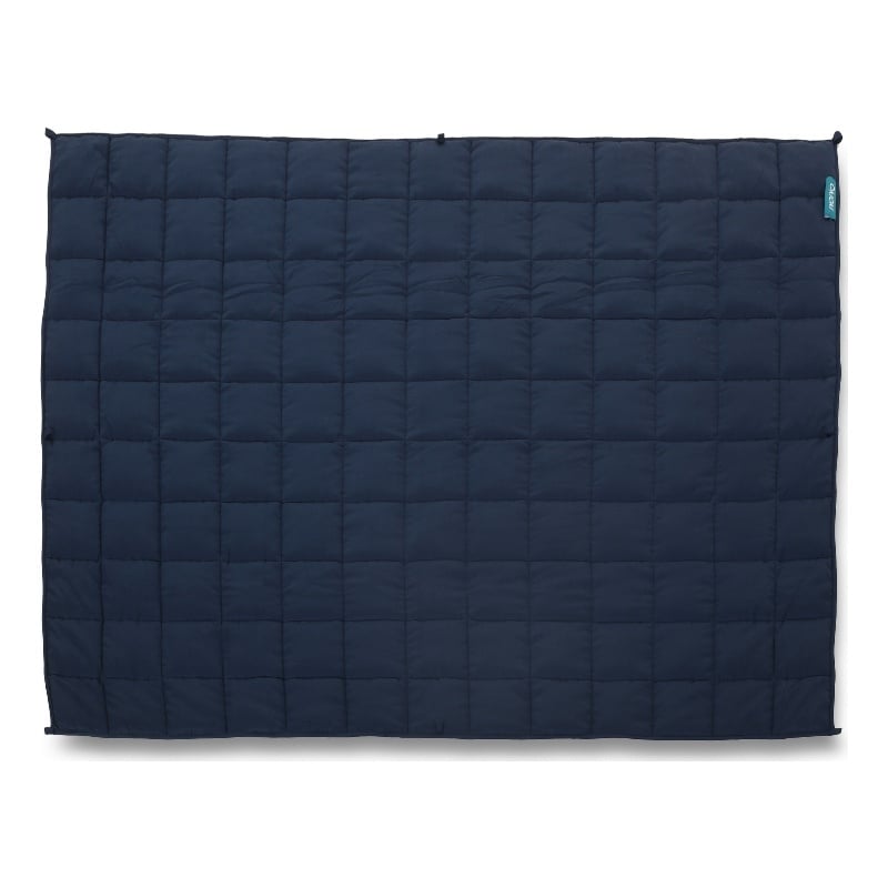 Benjara Blankie 20lbs Weighted Blanket- 60 x 80 Cotton Multilayer- Navy Blue