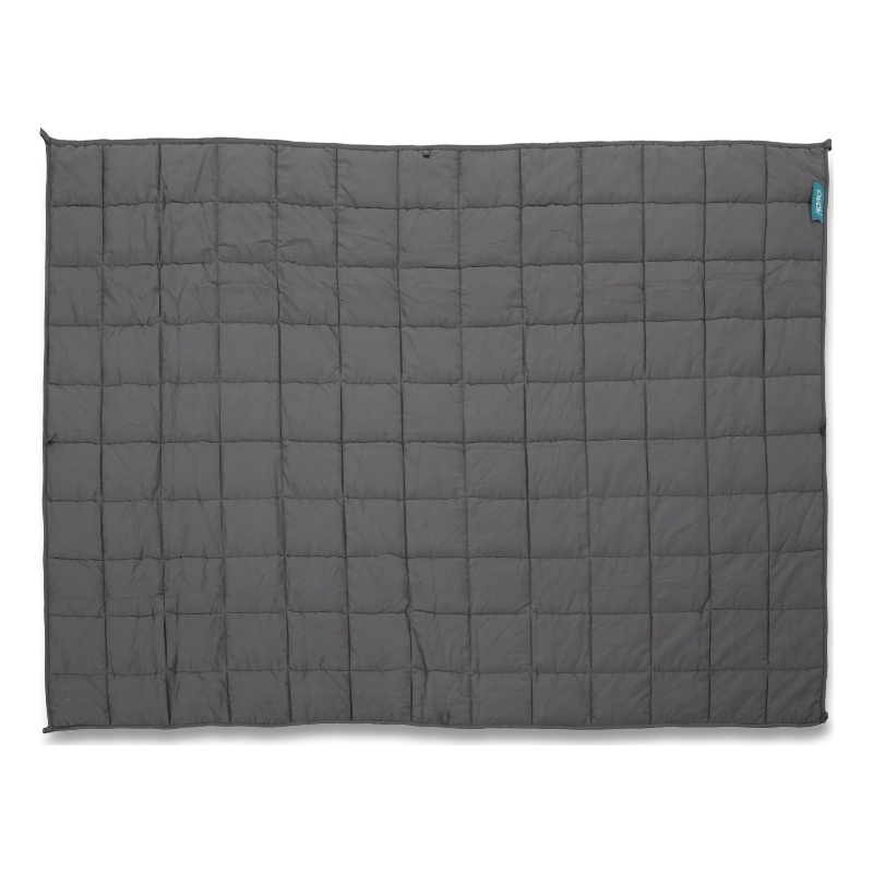 Benjara Blankie 20lbs Weighted Blanket- 60 x 80 Cotton Multilayer- Dark Gray