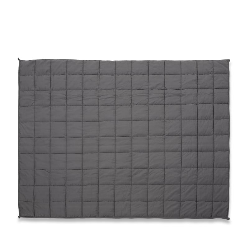 Benjara Blankie 20lbs Weighted Blanket- 60 x 80 Cotton Multilayer- Dark Gray