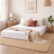 Benjara Swan King Size Mattress Protector- Waterproof Coating- White Polyester