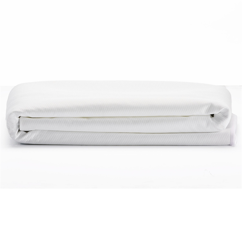 Benjara Swan King Size Mattress Protector- Waterproof Coating- White Polyester