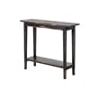 Benjara Duro Sofa Console Table with Open Shelf- Reclaimed Wood- Antique Black