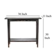 Benjara Duro Sofa Console Table with Open Shelf- Reclaimed Wood- Antique Black