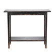 Benjara Duro Sofa Console Table with Open Shelf- Reclaimed Wood- Antique Black