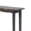 Benjara Duro Sofa Console Table with Open Shelf- Reclaimed Wood- Antique Black
