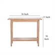 Benjara Duro Sofa Console Table with Open Shelf- Reclaimed Wood- Antique Brown