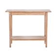 Benjara Duro Sofa Console Table with Open Shelf- Reclaimed Wood- Antique Brown