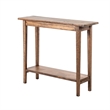 Benjara Duro Sofa Console Table with Open Shelf- Reclaimed Wood- Antique Brown
