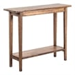 Benjara Duro Sofa Console Table with Open Shelf- Reclaimed Wood- Antique Brown