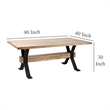 Benjara Hanoi Dining Table- 90