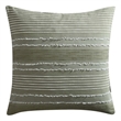 Benjara Meo Euro Sham- Textured Woven Jacquard Stripe- Green Cotton- 26 x 26