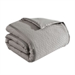 Benjara Loi 8pc King Comforter Set with Pillows- Shams- Reversible Gray Silver