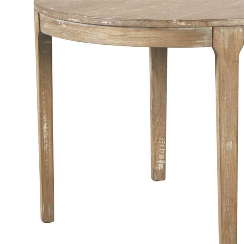 Benjara Tuley Dining Table- Tapered Legs- Pine Wood- Gray- 42