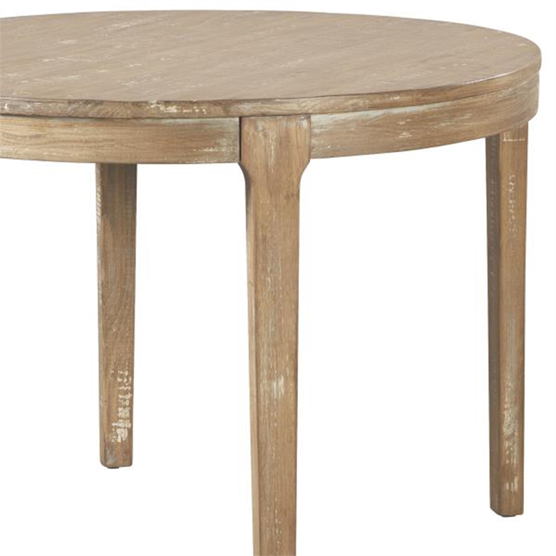 Benjara Tuley Dining Table- Tapered Legs- Pine Wood- Gray- 42