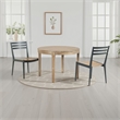 Benjara Tuley Dining Table- Tapered Legs- Pine Wood- Gray- 42