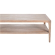 Benjara Tuley Coffee Table- Storage Shelf- Reclaimed Pine Wood- Gray- 48 Inch