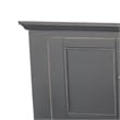 Benjara Miy Sideboard Buffet Cabinet- 6 Door- Matte Black Pine Wood 106 Inch