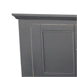 Benjara Miy Sideboard Buffet Cabinet- 6 Door- Matte Black Pine Wood 106 Inch