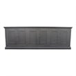 Benjara Miy Sideboard Buffet Cabinet- 6 Door- Matte Black Pine Wood 106 Inch